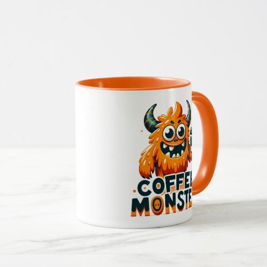 Vrolijk koffiemonster mok (Voorkant rechts)