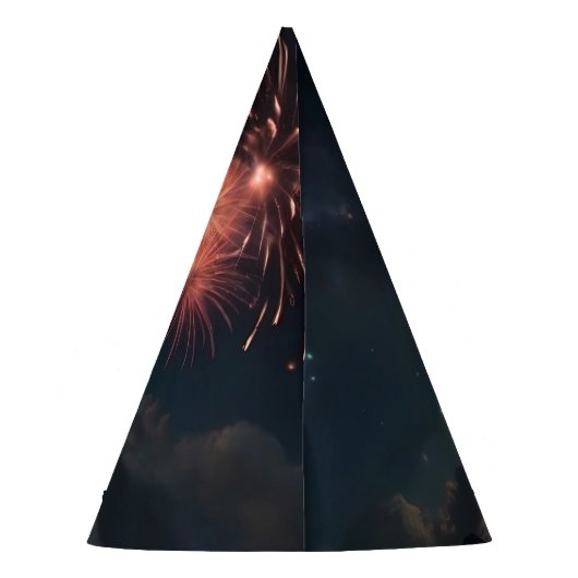 Vrolijk Leuk Vuurwerk Unieke Nieuwjaarsviering Feesthoedjes (Achterkant)