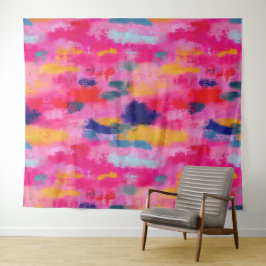 Vrolijk levendig Abstract roze Wandkleed