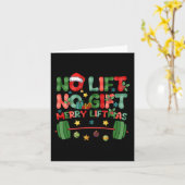 Vrolijk Liftmas Geen Lift Geen Kerstcadeaus Gym WO Kaart (Gele Bloem)