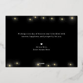 Vrolijk Lit FOIL Gelukkig Nieuwjaar Vakantiekaart Folie Feestdagenkaart (Achterkant)