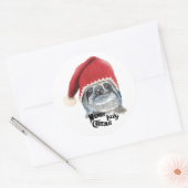 Vrolijk luie kerst ronde sticker (Envelop)