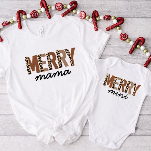 "Vrolijk Mama" Moderne Boho mama en ik T-shirt