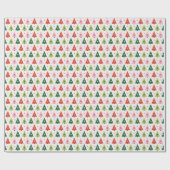 Vrolijk & Mod kerstbomen Cadeaupapier (Vlak)