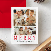 Vrolijk moderne fotocollage feestdagenkaart