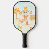 Vrolijk oogsten kleine gemberjongen pickleball paddle (Voorkant)