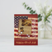 Vrolijk op 4 juli briefkaart (Staand voorkant)