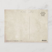 Vrolijk op 4 juli briefkaart (Achterkant)