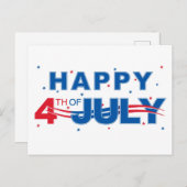 Vrolijk op 4 juli briefkaart (Voorkant / Achterkant)