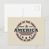 Vrolijk op 4 juli feestdagenkaart (Voorkant / Achterkant)