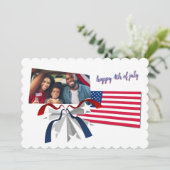 Vrolijk op 4 juli feestdagenkaart (Staand voorkant)