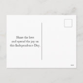 Vrolijk op 4 juli feestdagenkaart (Achterkant)