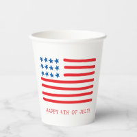 Vrolijk op 4 juli | Handtekening Amerikaanse vlag
