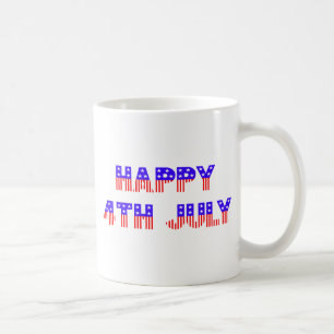Vrolijk op 4 juli koffiemok