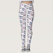 Vrolijk op 4 juli leggings (Voorkant)