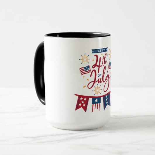 Vrolijk op 4 juli Mok (Voorkant links)