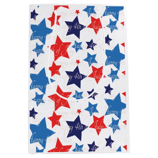 Vrolijk op 4 juli / Onafhankelijkheidsdag Medium Cadeauzakje (Voorkant)