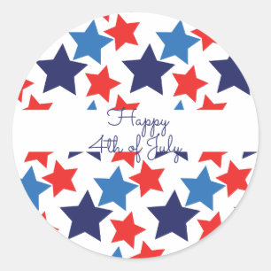 Vrolijk op 4 juli /Onafhankelijkheidsdag Ronde Sticker