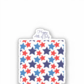 Vrolijk op 4 juli/Onafhankelijkheidsdag Sticker (Voorkant)