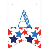 Vrolijk op 4 juli/Onafhankelijkheidsdag Vlaggetjes (Derde vlag)