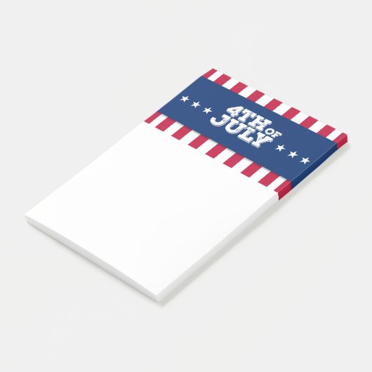 Vrolijk op 4 juli post-it® notes (Schuin)