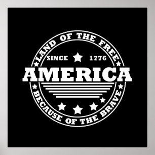 Vrolijk op 4 juli poster