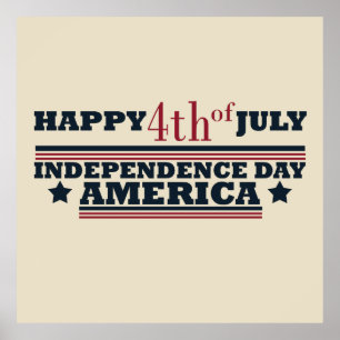 Vrolijk op 4 juli poster