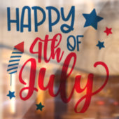 Vrolijk op 4 juli raamsticker (Vel 2)