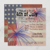 Vrolijk op 4 juli |  stijl kaart (Voorkant / Achterkant)