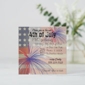 Vrolijk op 4 juli |  stijl kaart (Staand voorkant)