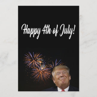 Vrolijk op 4 juli van Donald Trump Kaart
