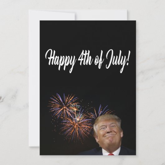 Vrolijk op 4 juli van Donald Trump Kaart (Voorkant)