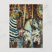 Vrolijk paard en Zebra Verbazen jezelf Inspirerend Feestdagenkaart (Voorkant)