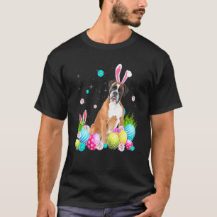 Vrolijk paasdagje Bunny Boxer Dog die Bunn draagt T-shirt