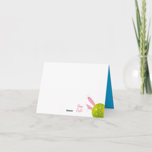 Vrolijk Pasen, aangepaste tekst + achtergrondkleur Kaart (Achterkant)