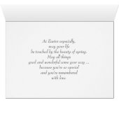 Vrolijk Pasen.  Chick Wenskaart (Binenzijde Horizontaal (Onderkant))