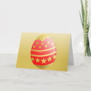 Vrolijk Pasen Dutch Happy Easter Egg Red Kaart