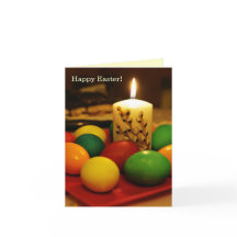 Vrolijk Pasen (eieren en kaars)