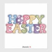 Vrolijk Pasen in titels Sticker (Vel)