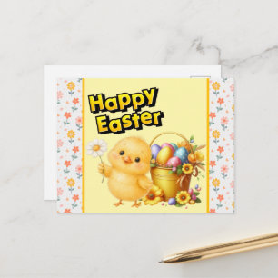 Vrolijk Pasen Kuiken Briefkaart
