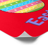 Vrolijk Pasen met Poster eieren (Hoek)