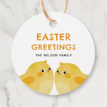 Vrolijk Pasen met twee kleine kippen