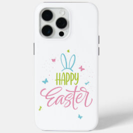 Vrolijk Pasen met vlinders iPhone 15 Pro Max Hoesje