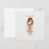 Vrolijk Pasen minimalistisch elegant Feestdagenkaart (Voorkant / Achterkant)