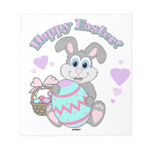 Vrolijk Pasen. Paasbunny Notitieblok