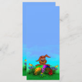 Vrolijk Pasen. Paaskonijn (Voorkant / Achterkant)