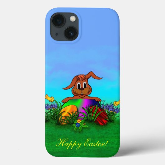 Vrolijk Pasen. Paaskonijn Case-Mate iPhone Case (Achterkant)