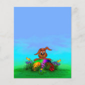 Vrolijk Pasen. Paaskonijn Flyer (Voorkant)