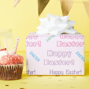 Vrolijk Pasen! Pastel Paasthaak Cadeaupapier