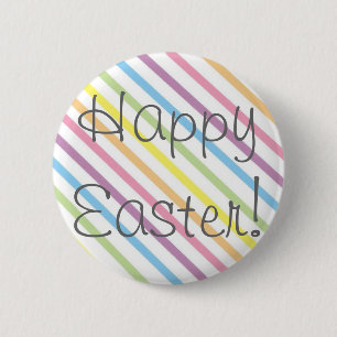 Vrolijk Pasen. Ronde Button 5,7 Cm